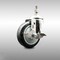 Service Caster 4 Inch 316SS Black Polyurethane Swivel 10mm Threaded Stem Caster with Brake SCC-SS316TS20S414-PPUB-BLK-TLB-M1015 - alternate 4